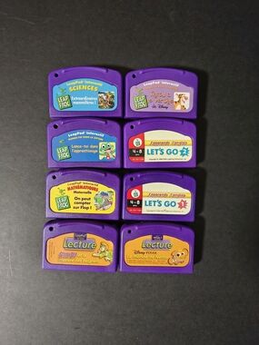 8 French Leap Frog LeapPad Cartridges Scooby-Doo Nemo Lecture Math Anglais Sci